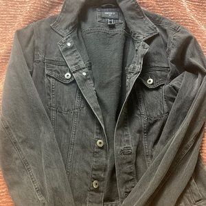 Black denim jacket